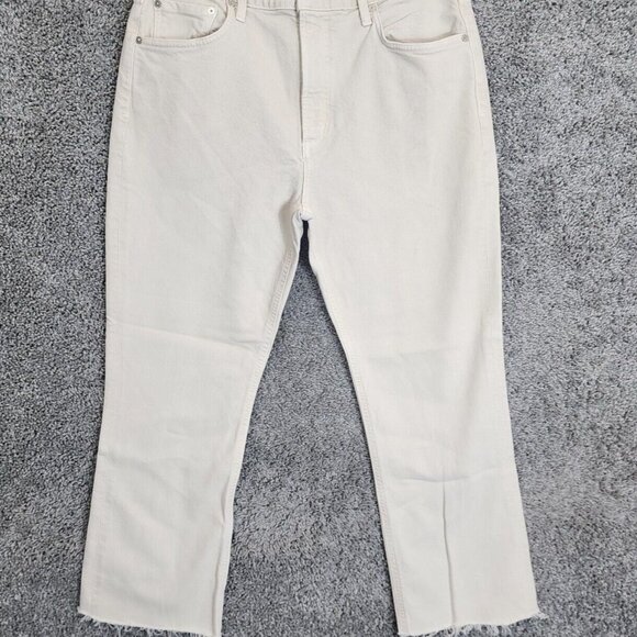Citizens Of Humanity Isola Cropped Boot Jean Womens 31 Almondette Raw Fray Ankle - Picture 1 of 15